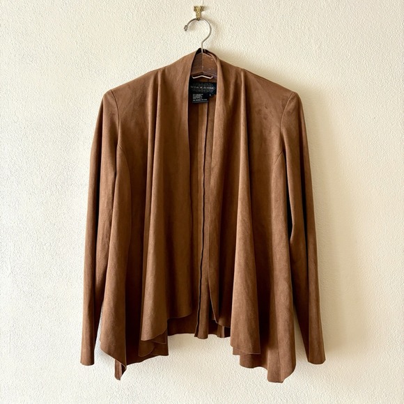 Live a Little Jackets & Blazers - Live A Little faux suede open drape front jacket